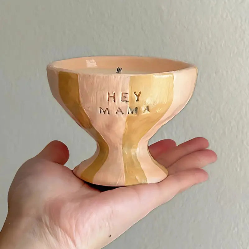 Halloween-themed Hey Mama candle with Sculpd Candle Making Kit