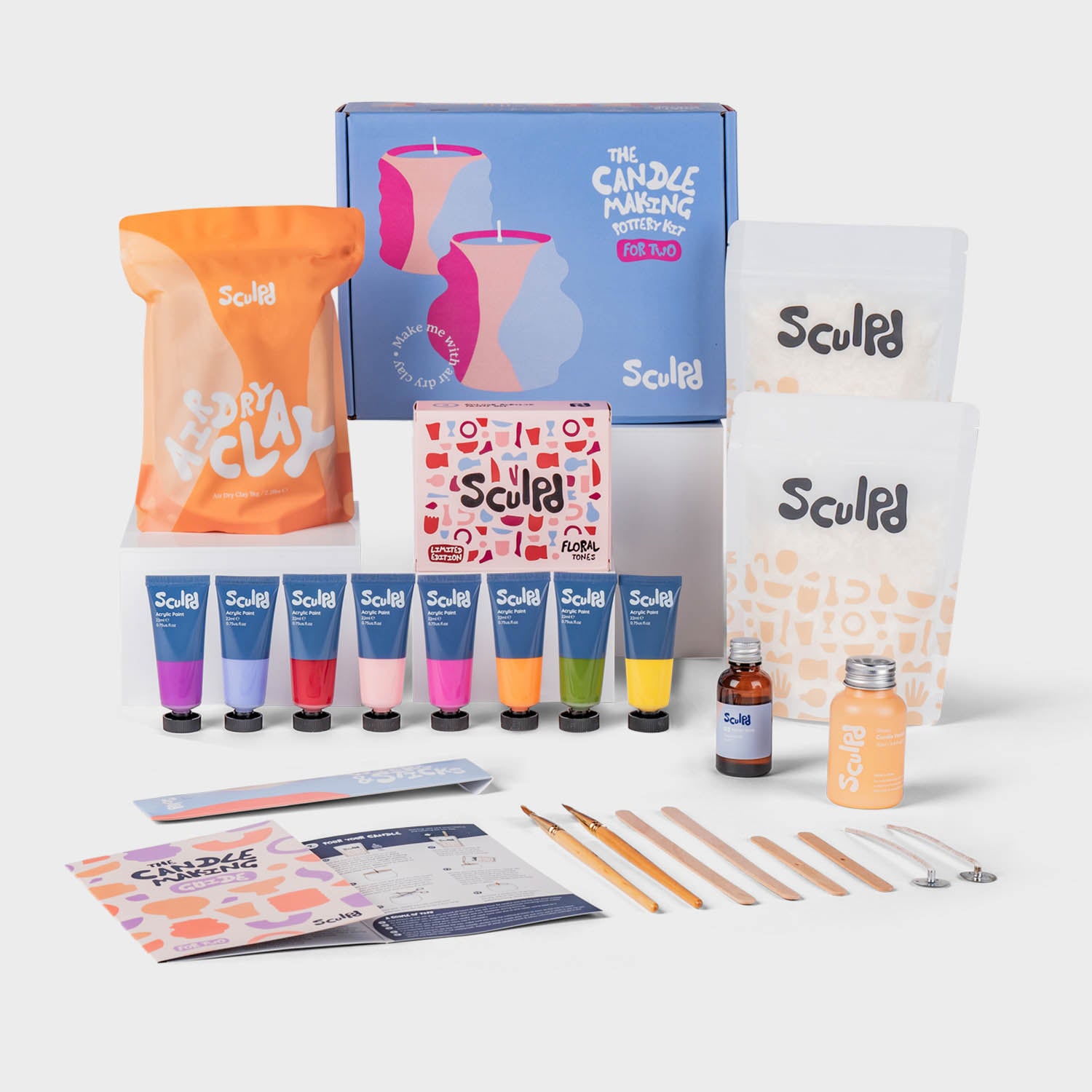 Sculpd Candle Making Kit Candle Making Kit Sculpd Floral Tones Two Candles Ginger & Orange