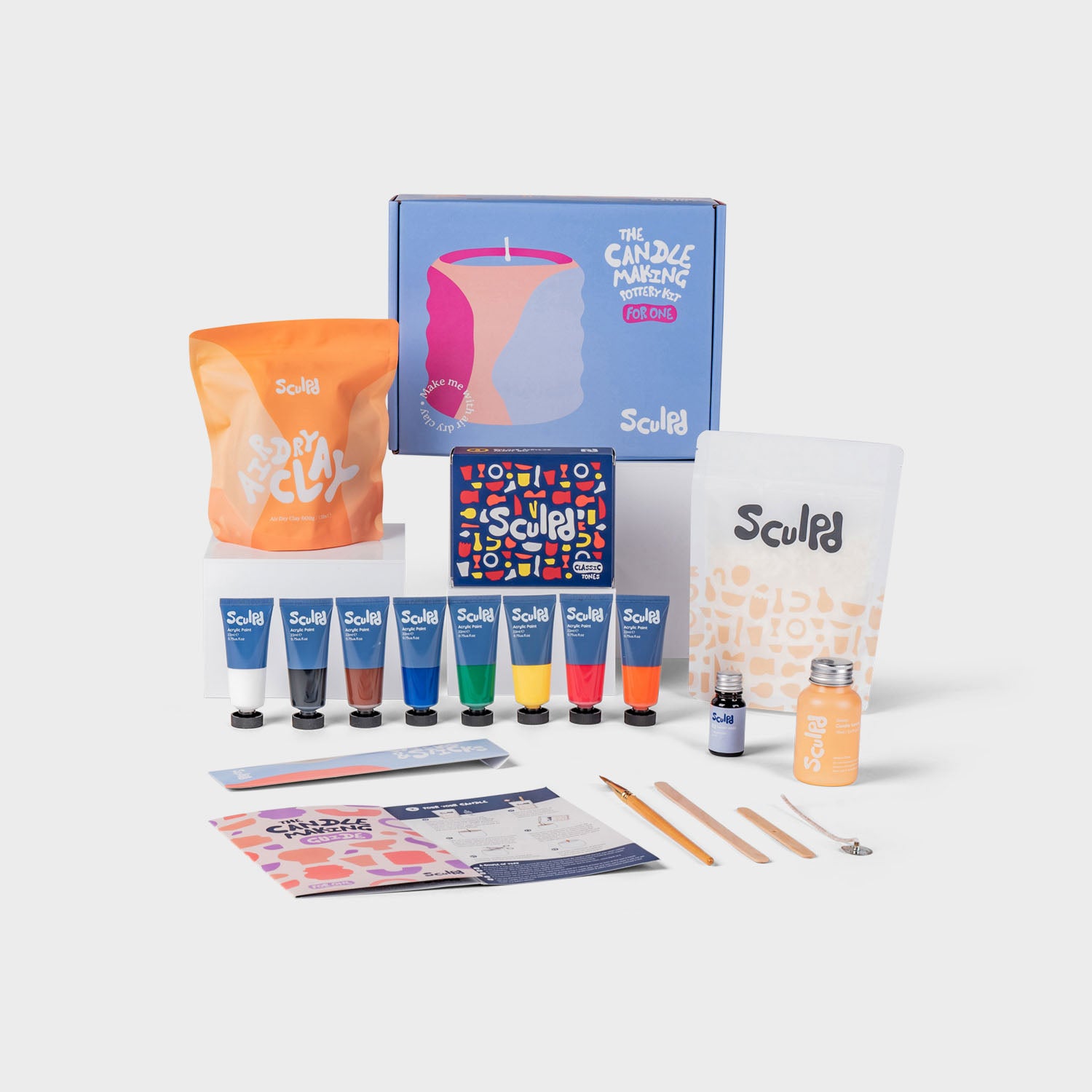 Sculpd Candle Making Kit Candle Making Kit Sculpd Classic Tones One Candle Ginger & Orange