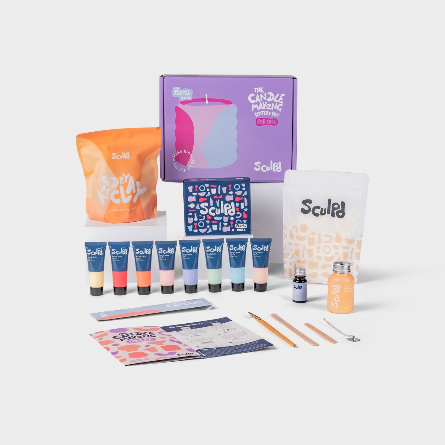 Sculpd Candle Making Kit Candle Making Kit Sculpd Pastel Tones One Candle Peony Rose