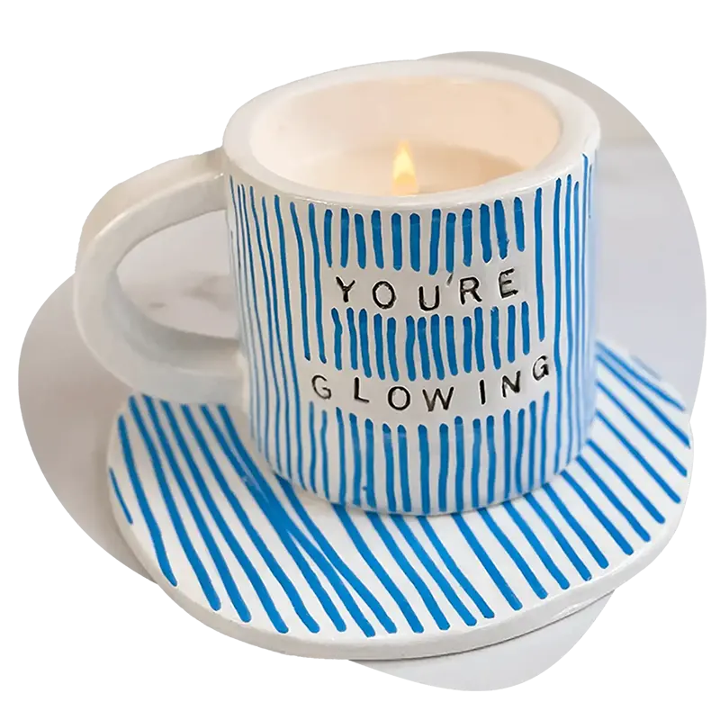 Sculpd candle making creation - You're glowing mug