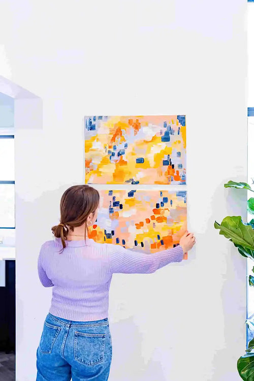 Colorful abstract with Canvas painting kit